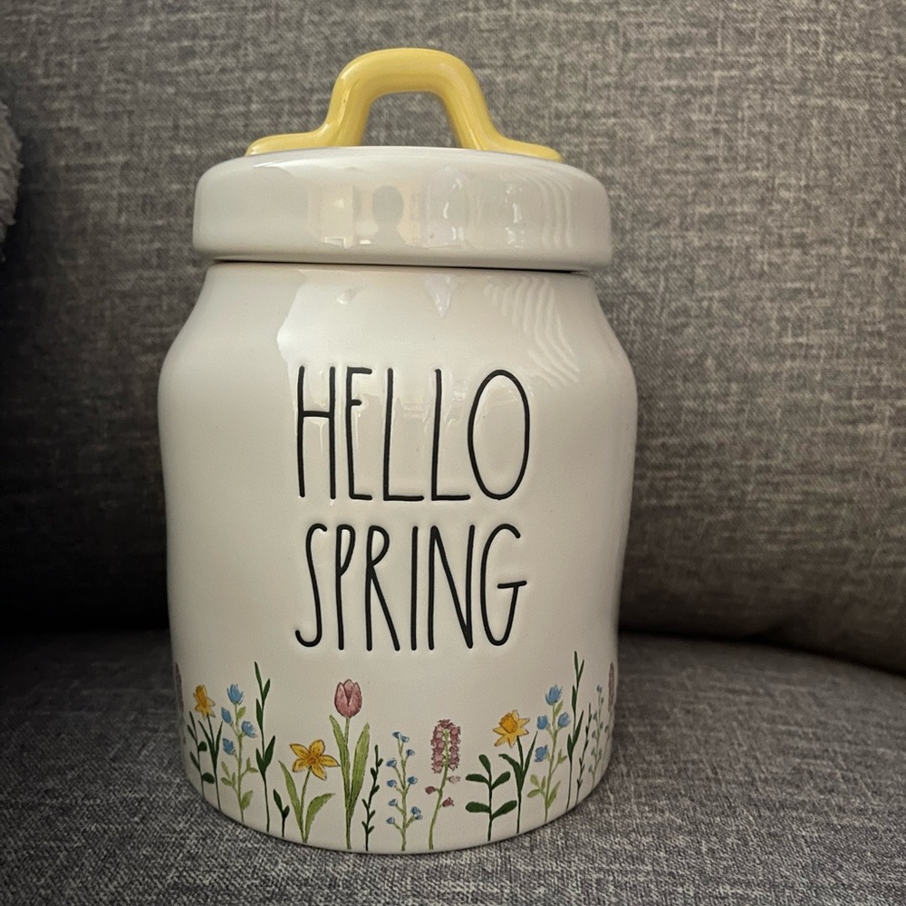 Rae Dunn Hello Spring Canister